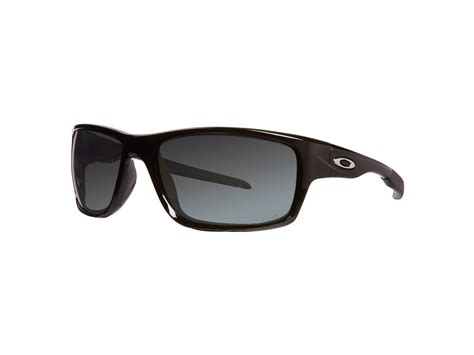 Oakley Men Black Iridium Polarized Rectangle Sunglasses in Black for Men | Lyst