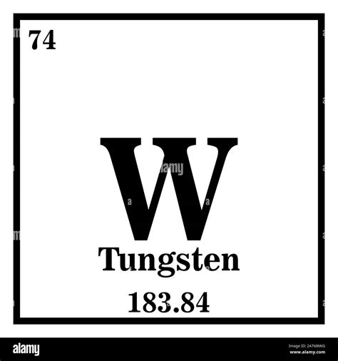 Tungsten Periodic Table of the Elements Vector illustration eps 10 Stock Vector Image & Art - Alamy