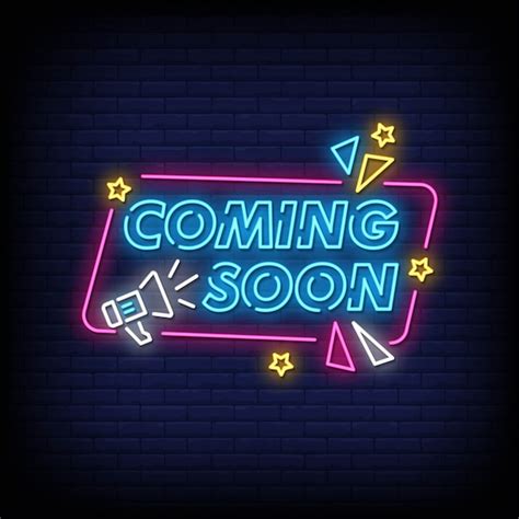 Premium Vector | Coming soon neon sign style text vector