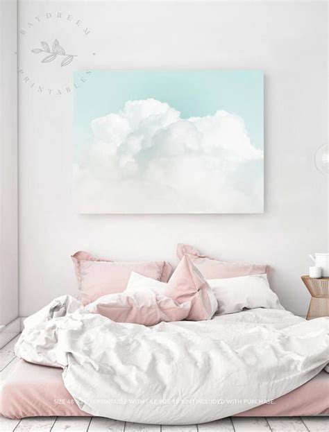 Cloud Art Cloud Print Nursery Cloud Print Turquoise Cloud | Etsy ...