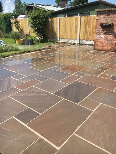 Autumn Blend CLEARANCE 19.5m2 Budget Patio Pack Indian sandstone paving ...