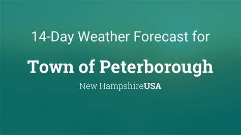 Town of Peterborough, New Hampshire, USA 14 day weather forecast