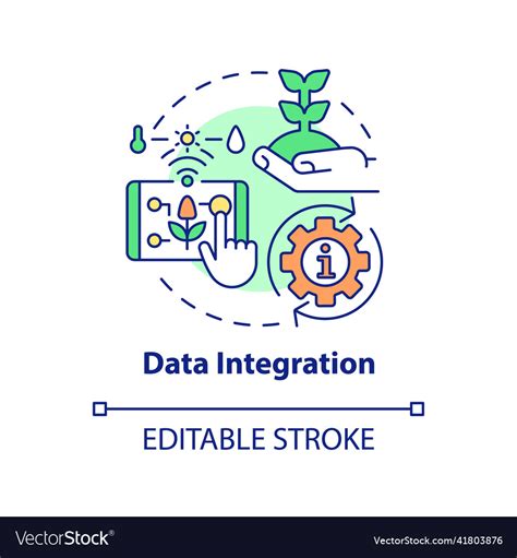 Data integration concept icon Royalty Free Vector Image