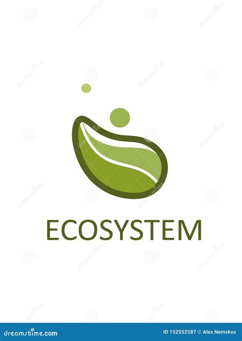 The Logo of the Ecosystem. Isolated Stock Illustration - Illustration of leaf, decoration: 152552587