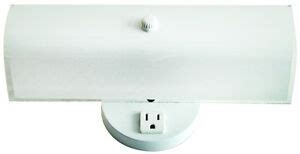 2 Bulb Bathroom Vanity Light Fixture Wall Mount with Plug-in Outlet, White