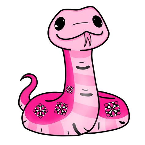 Cute pink snake 12042358 PNG