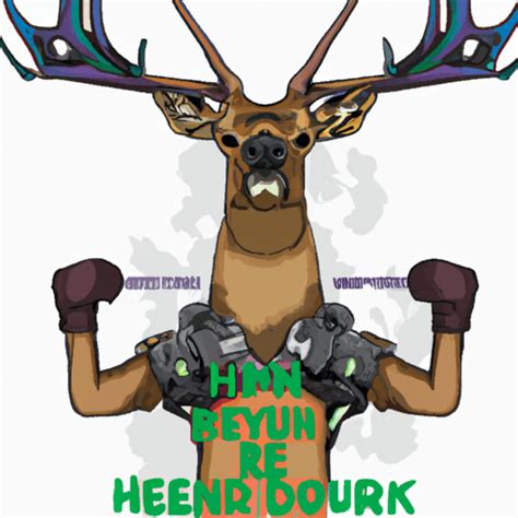 Realistic Angry Armored Deer with Gun Hands Meme · Creative Fabrica