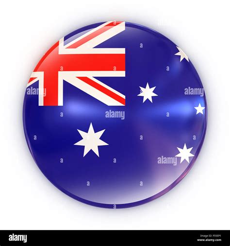 badge- Australian flag 3d isolated illustration Stock Photo - Alamy