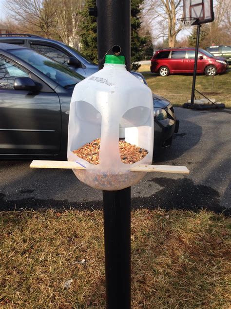 Milk jug bird feeder | Homemade bird feeders, Diy bird feeder, Bird houses diy