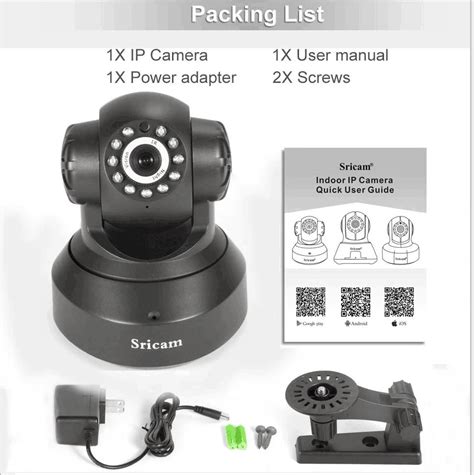 Sricam Sp005 Ip Camera Wifi 720p Ptz Wireless Free Mobile Video ...