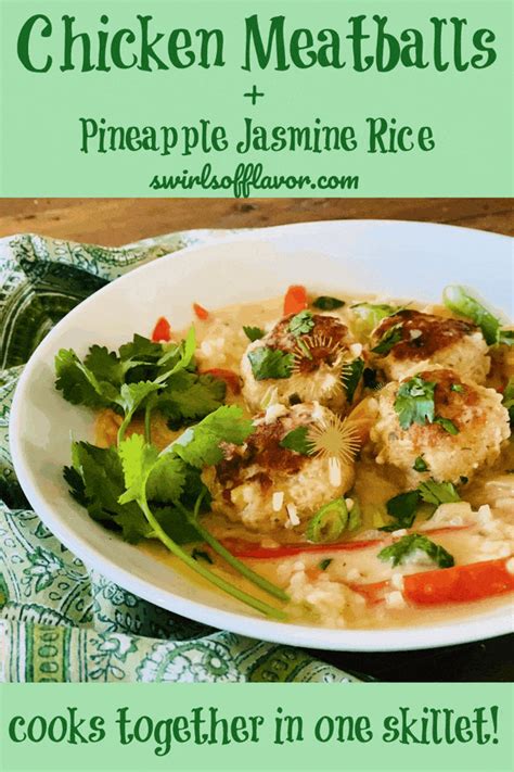 One Pot Chicken Meatballs Recipe With Jasmine Rice | Recipe in 2021 | Jasmine rice recipes ...