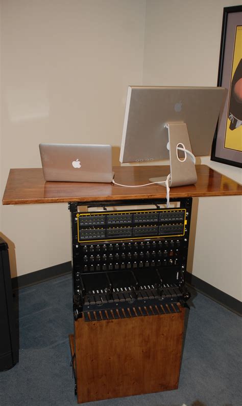 Server rack stand up desk, front view | Finished, in my offi… | Flickr