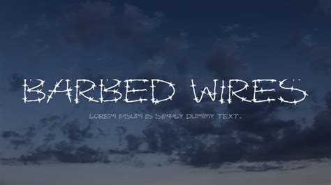 Barbed Wires Font : Download Free for Desktop & Webfont