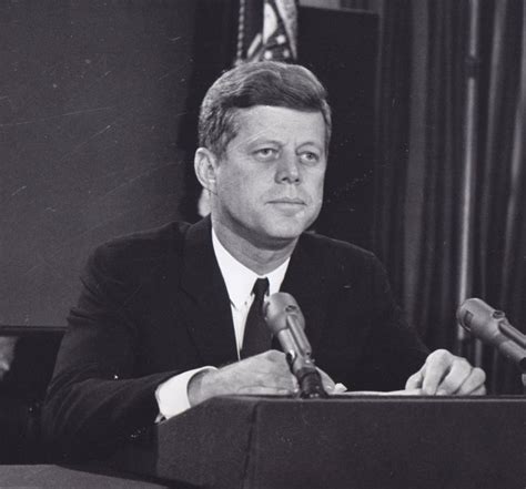 Wide World Photos - President John F. Kennedy, naval blockade against Cuba - Missile Crisis ...