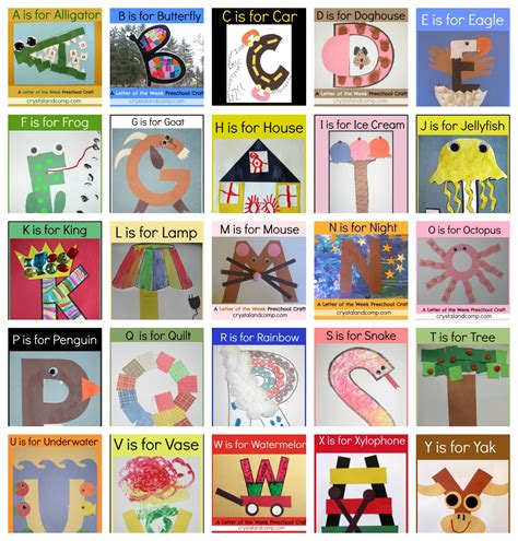 Crafts for each letter of the alphabet - biblepase