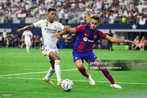 Real Madrid forward, Rodrygo , and Barcelona defender, Eric Garcia ...