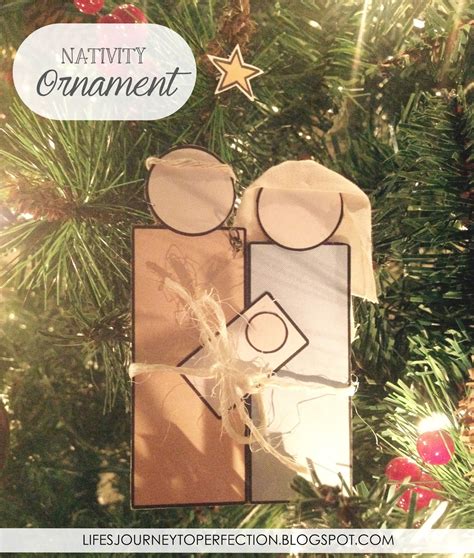 Life's Journey To Perfection: Paper Nativity Ornament Craft with Free Printable