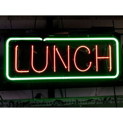 Lunch Neon Sign | Neon signs, Neon food, Neon