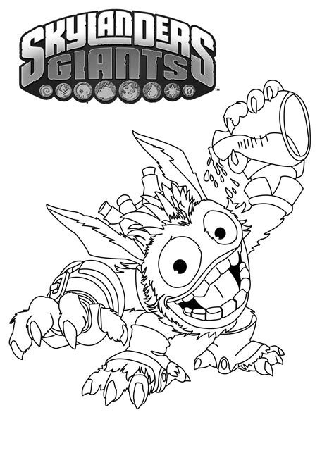 Skylander Coloring Pages To Print