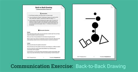 Back To Back Drawing Activity Worksheet Therapist Aid | Anger Management Worksheets