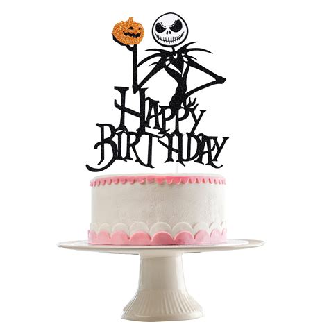 Buy Jack Skellington Happy Birthday Cake Topper Nightmare Before Christmas Birthday Cake Topper ...