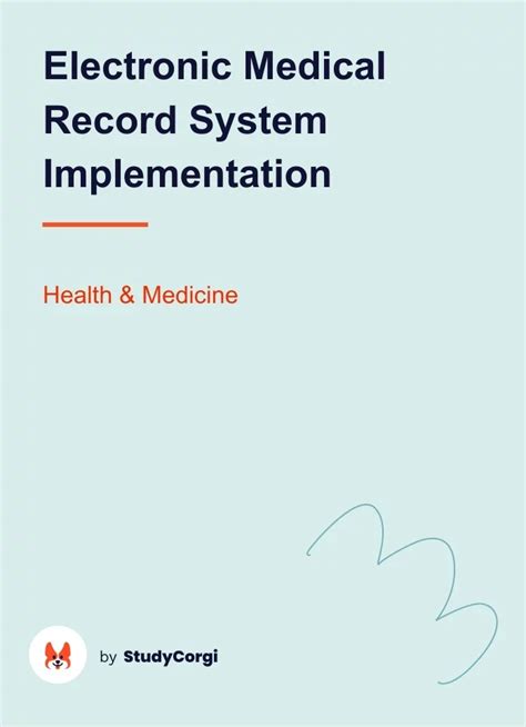 Electronic Medical Record System Implementation | Free Essay Example