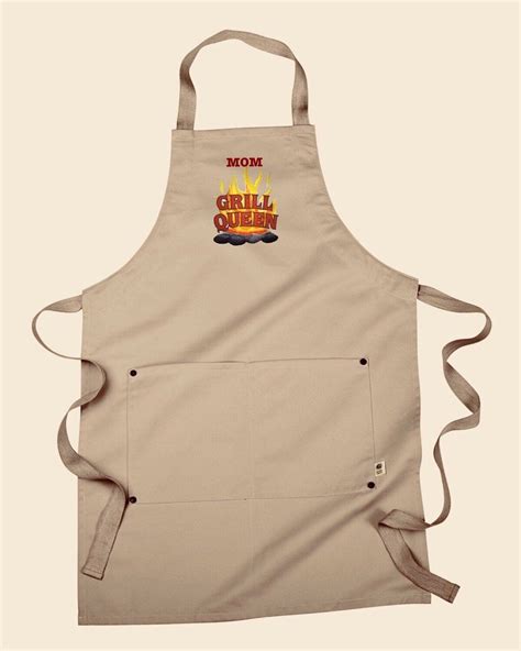 Personalized Embroidered Grilling Apron-grill Queen-bbq Apron-cook-womens Cooking Apron-outdoor ...