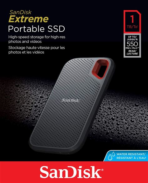 SanDisk 1TB Extreme Portable External SSD - Up to 550MB/s - USB-C, USB 3.1 - SDSSDE60-1T00-G25 ...