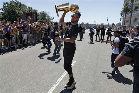 Warriors’ championship trophy takes a star turn in SF