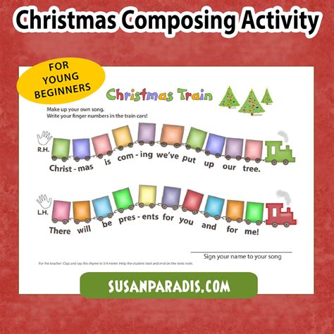 Christmas Train Composing Activity - Susan Paradis Piano Teaching Resources