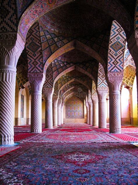 Interior of Nasir Ol Molk Mosque, Shiraz, Iran Editorial Image - Image of arch, mosaic: 95422965