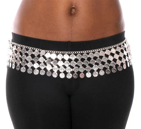 Metal Coin Costume Belt in Silver at Bellydance.com