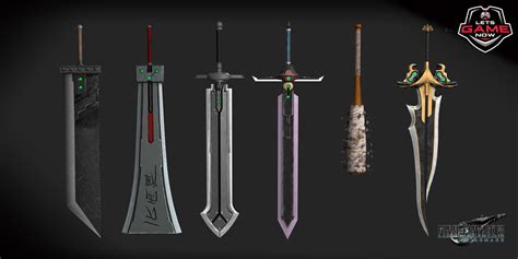 Final Fantasy 7 Remake Shares Concept Art of Cloud Strife's Weapons