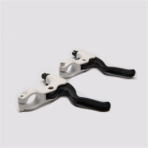 1Pair white Mountain Bike Brake Levers Aluminum Alloy V brake Disc Brakes Lever Mountain Bike ...