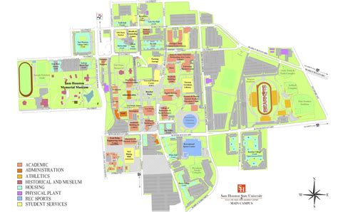 Exploring The Sam Houston Campus Map In 2023 - World Map Colored Continents