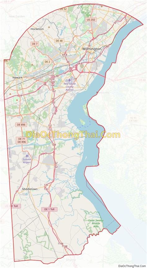 Map of New Castle County, Delaware - Thong Thai Real