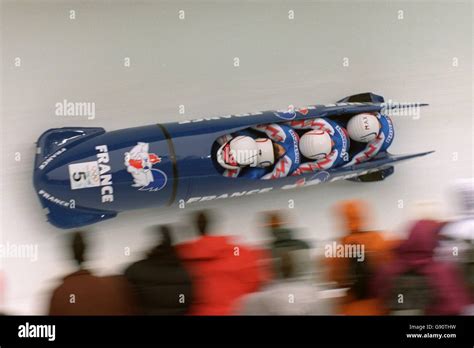 Bobsleigh - Winter Olympics - Nagano 1998 - Men's Four Man Bobsleigh Stock Photo - Alamy