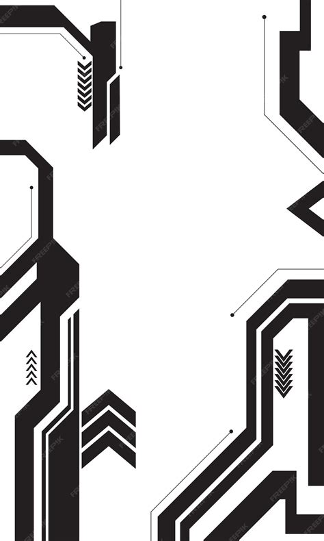 Premium Vector | Futuristic cyberpunk monochrome flat design background