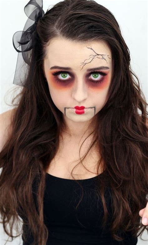 broken-doll | Halloween make-up looks, Schminken halloween, Gesicht