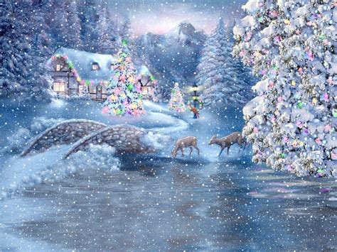 Christmas Winter Scenes Wallpapers - Top Free Christmas Winter Scenes ...