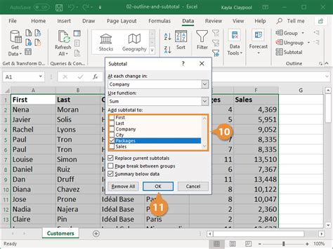 Excel Subtotal | CustomGuide