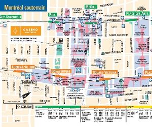 Montreal's underground City Map - The Montreal Visitors Guide