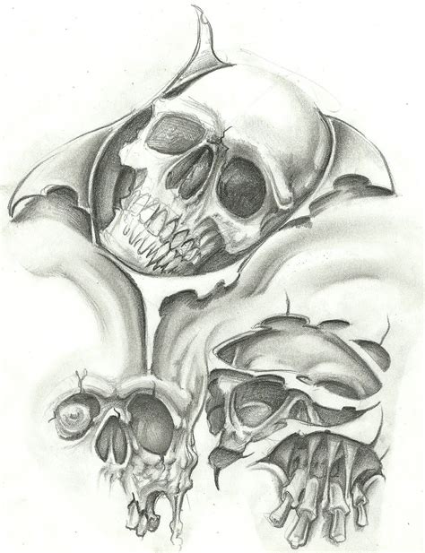 Tattoo Skull Drawings