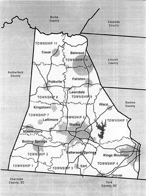 Cleveland County Nc Map | Cities And Towns Map