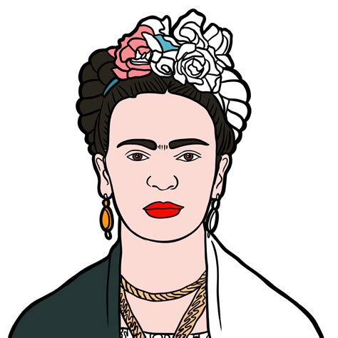 Frida kahlo coloring page - Busy Shark