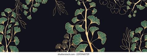 Luxury Gold Art Deco Wallpaper Nature Stock Vector (Royalty Free ...