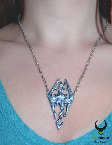 Skyrim dragon necklace Skyrim pendant Skyrim necklace | Etsy