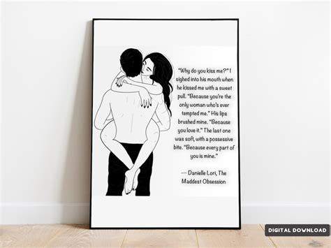 The Maddest Obsession, Book Quote Art, Booktok, Bookish Art, Danielle Lori - Etsy