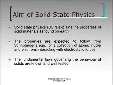 PPT - EP 364 SOLID STATE PHYSICS PowerPoint Presentation, free download ...