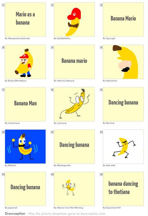 Mario as a banana - Drawception